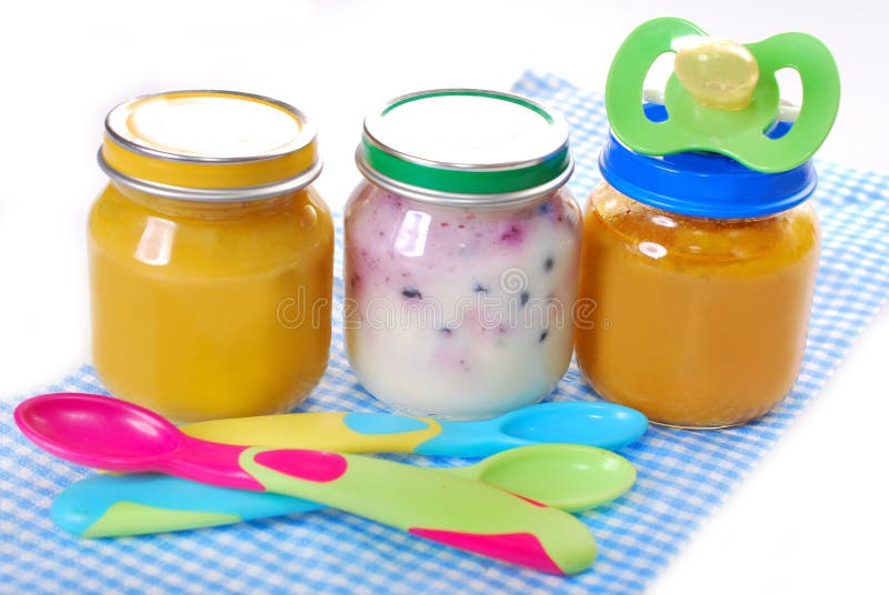 Baby food in jars stock photo. Image of glass, organic 15118476