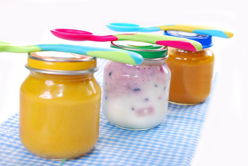 Baby food in jars stock photo. Image of glass, organic 15118476