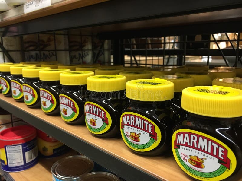 Jars of Marmite editorial stock image. Image of shop 112993834