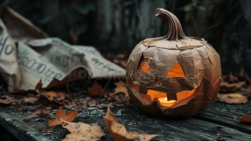 Jaskrawe pumpkin jack o latarni na teksturowanym jesiennym tle zdjęcie stock