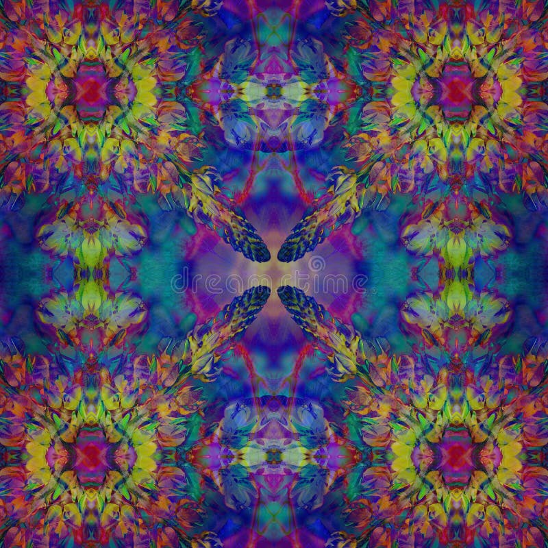 Jaskrawego bezszwowego grunge hindusa kolorowy etniczny wzór Kolaż z akwarela płatki, kleksami, liście i kwiaty i, nietoperz ilustracji Jaskrawego bezszwowego grunge hindusa kolorowy etniczny wzór Kolaż z akwarela płatki, kleksami, liście i kwiaty i, nietoperz ilustracji