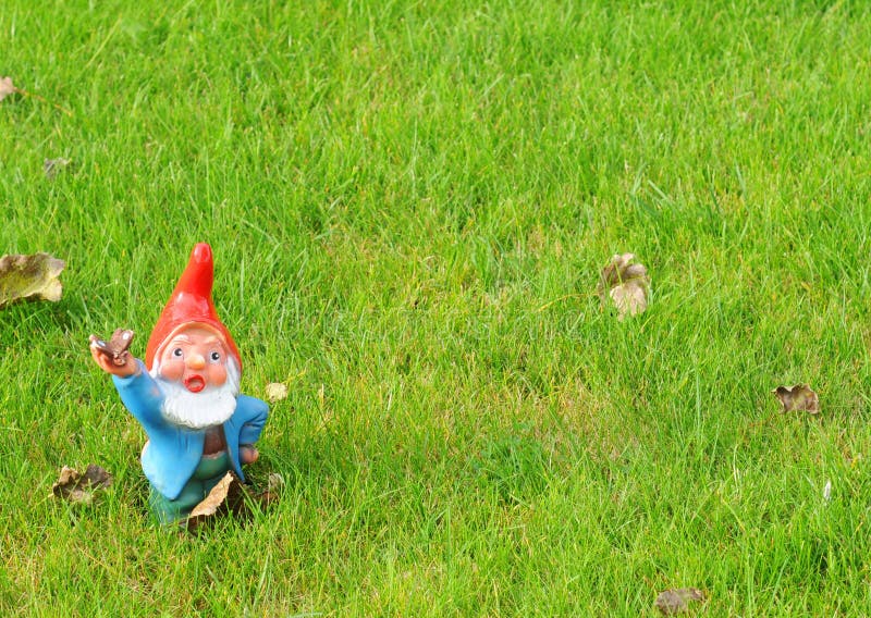 jaskrawy colours ogrodowy gnomu trawy falowanie fotografia royalty free jaskrawy colours ogrodowy gnomu trawy falowanie fotografia royalty free