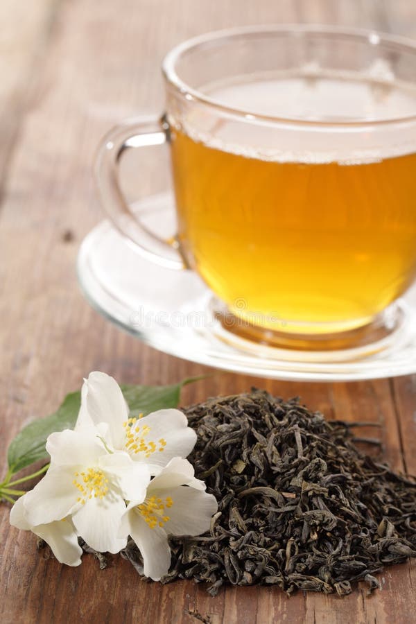 Jasmine tea stock image. Image of heap, closeup, flower 14881125