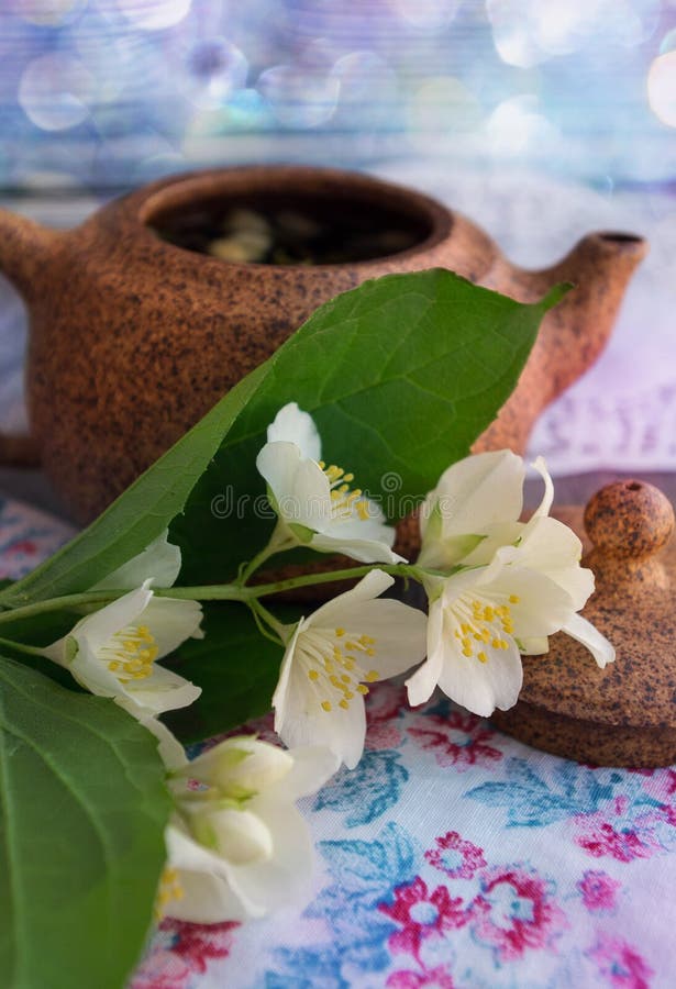 Jasmine Tea in a Chinese Teapot Stock Image Image of china, asia