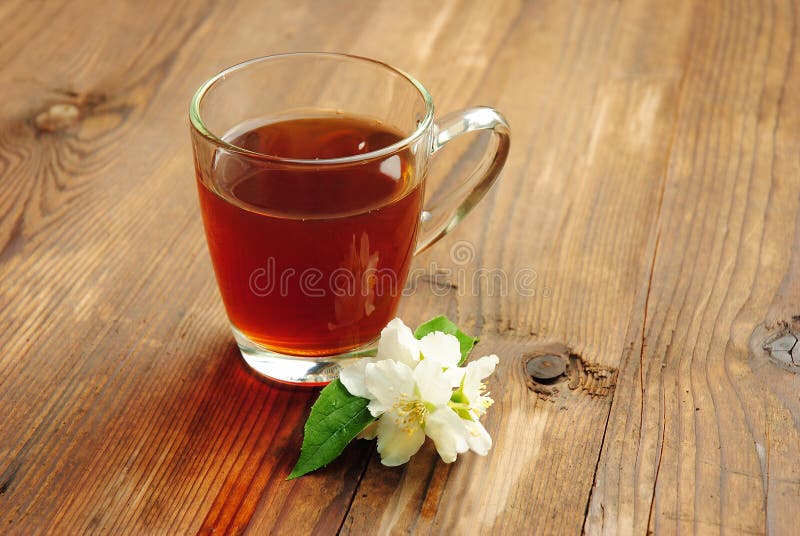 Jasmine Tea with Jasmine Flower Stock Photo Image of beverage