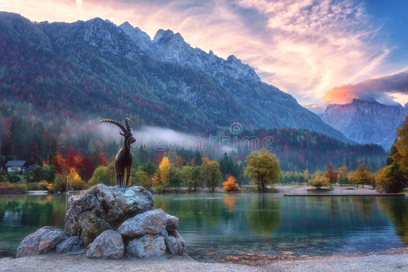 Jasna Lake In Triglav National Park At Sunrise Kranjska Gora Slovenia