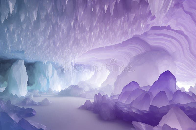 Jasnokolorowy gradient inspirowany kryształową jaskinią. ilustracja wektor