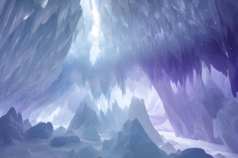 Jasnokolorowy gradient inspirowany kryształową jaskinią. ilustracja wektor