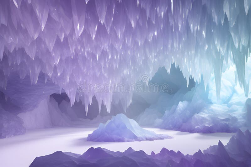 Jasnokolorowy gradient inspirowany kryształową jaskinią. ilustracja wektor