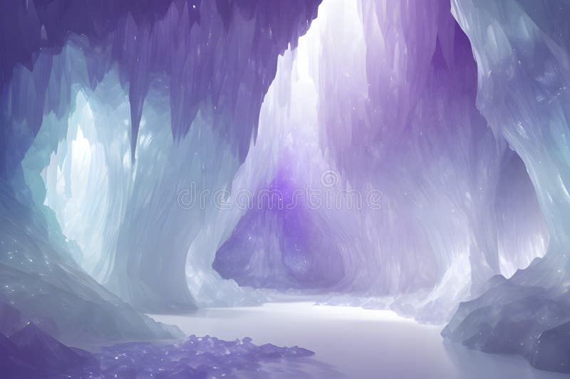 Jasnokolorowy gradient inspirowany kryształową jaskinią. royalty ilustracja