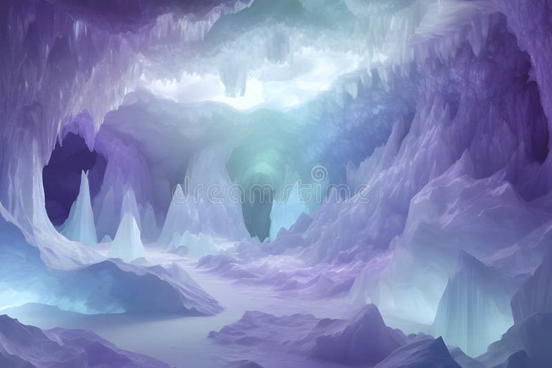 Jasnokolorowy gradient inspirowany kryształową jaskinią. royalty ilustracja