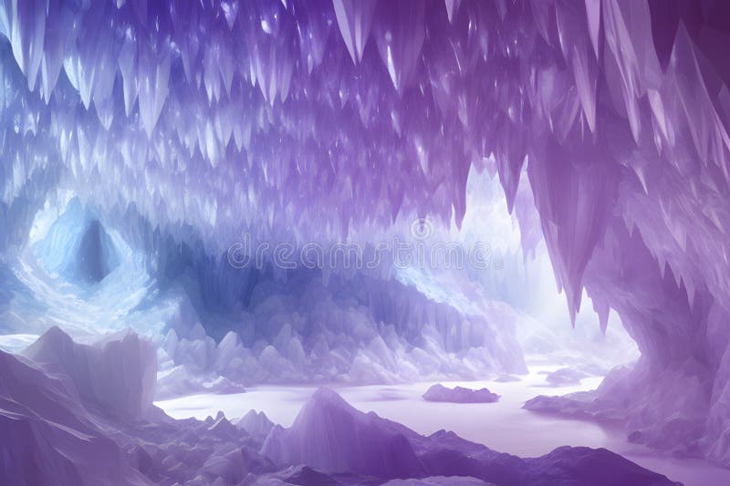 Jasnokolorowy gradient inspirowany kryształową jaskinią. ilustracja wektor