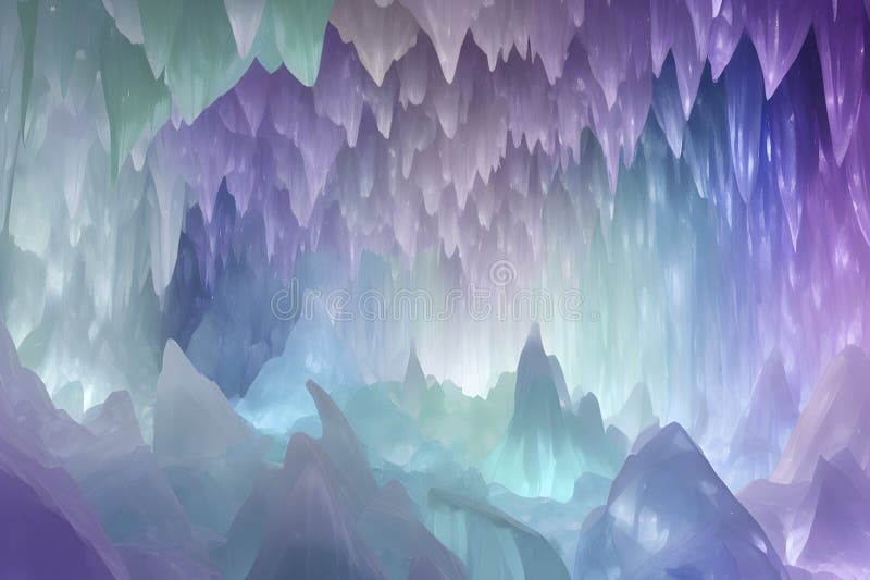 Jasnokolorowy gradient inspirowany kryształową jaskinią. ilustracja wektor