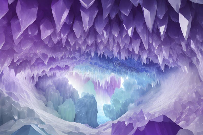 Jasnokolorowy gradient inspirowany kryształową jaskinią. ilustracja wektor