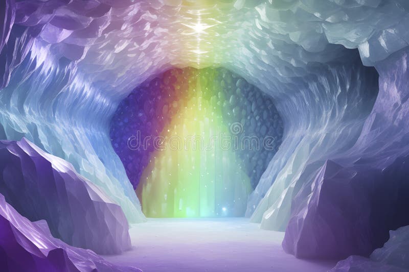 Jasnokolorowy gradient inspirowany kryształową jaskinią. ilustracja wektor