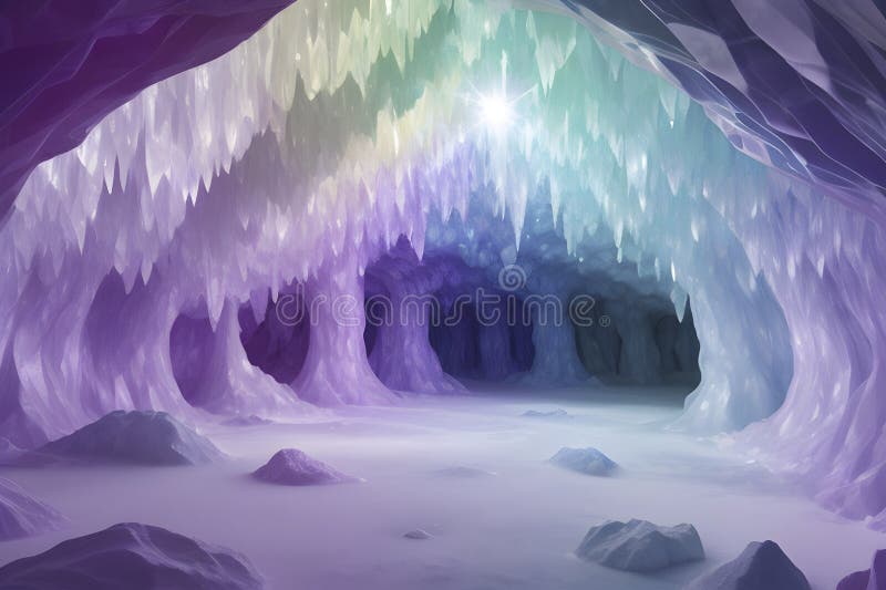 Jasnokolorowy gradient inspirowany kryształową jaskinią. royalty ilustracja