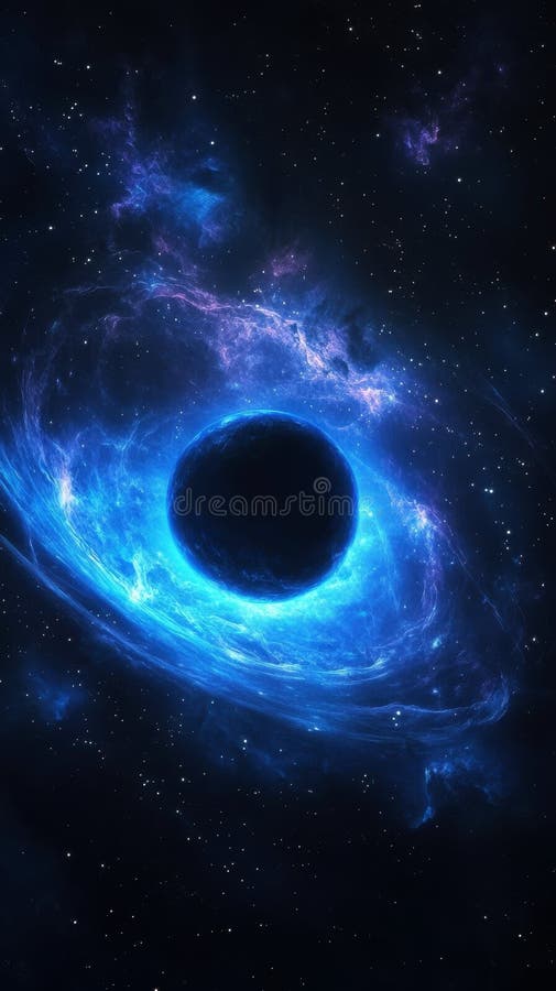 Jasny Orb pulsuje w przestrzeni ziarnistej. ai generatywne. obrazy stock