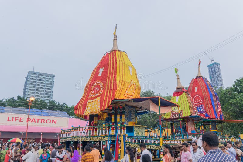 Jatra Rath σε Kolkata, δυτική Βεγγάλη - Ινδία στοκ εικόνες