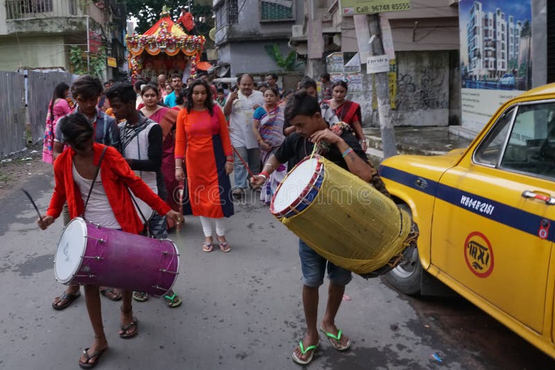 Jatra Rath του Λόρδου Jagannath, δυτική Βεγγάλη, Ινδία στοκ εικόνες