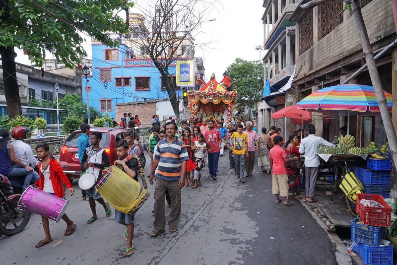 Jatra Rath του Λόρδου Jagannath, δυτική Βεγγάλη, Ινδία στοκ εικόνα με δικαίωμα ελεύθερης χρήσης