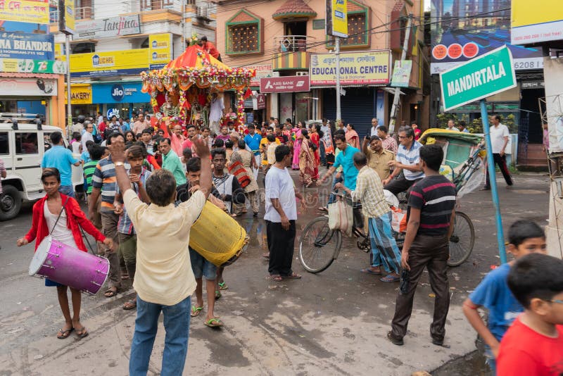 Jatra Rath του Λόρδου Jagannath, δυτική Βεγγάλη, Ινδία στοκ φωτογραφία