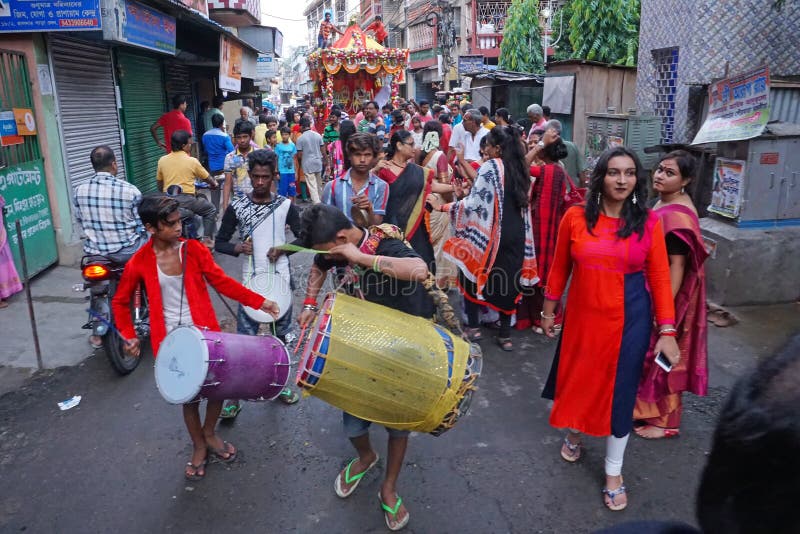 Jatra Rath του Λόρδου Jagannath, δυτική Βεγγάλη, Ινδία στοκ φωτογραφίες