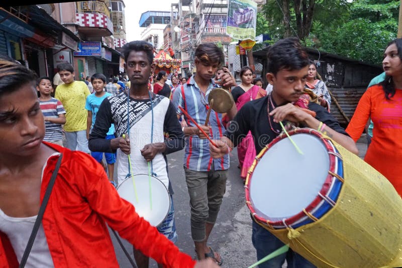 Jatra Rath του Λόρδου Jagannath, δυτική Βεγγάλη, Ινδία στοκ εικόνες