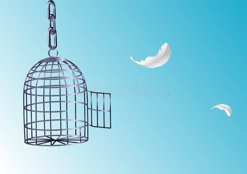 Jaula abierta stock de ilustración. Ilustración de conceptos - 32404810