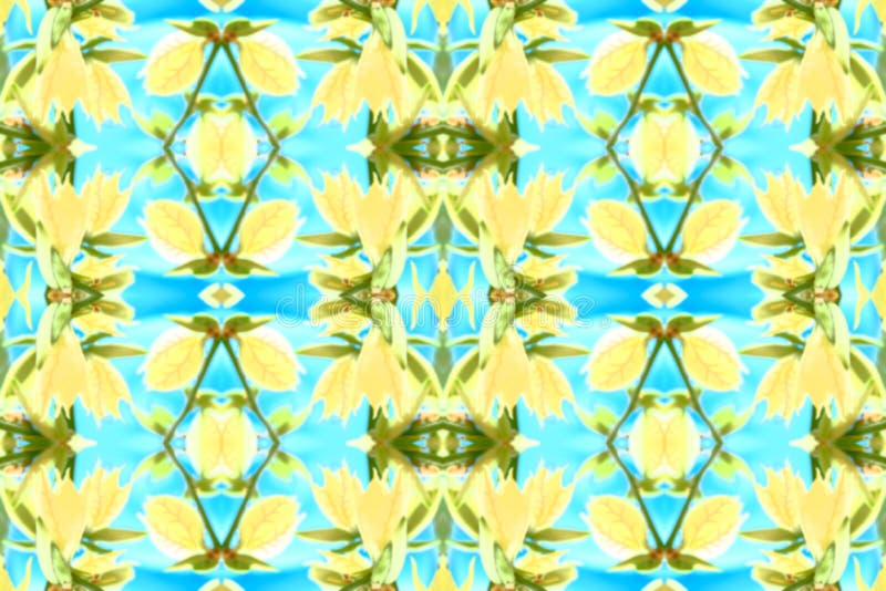 Jaune bleu de modèle floral sans couture illustration stock Jaune bleu de modèle floral sans couture illustration stock