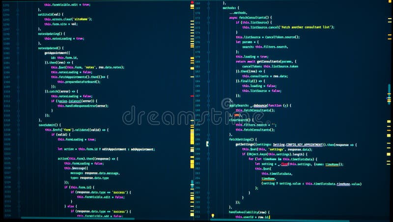 Java code of web page. Javascript programming concept. Software computer programming code. Frontend java code. Source code script stock images, royalty-free photos and pictures