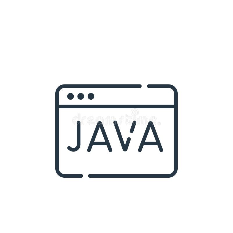 Java Icon Vector from Programming Concept. Thin Line Illustration of ...