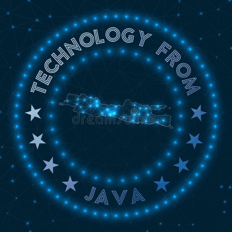 Java技术. 未来几何标记. 库存例证