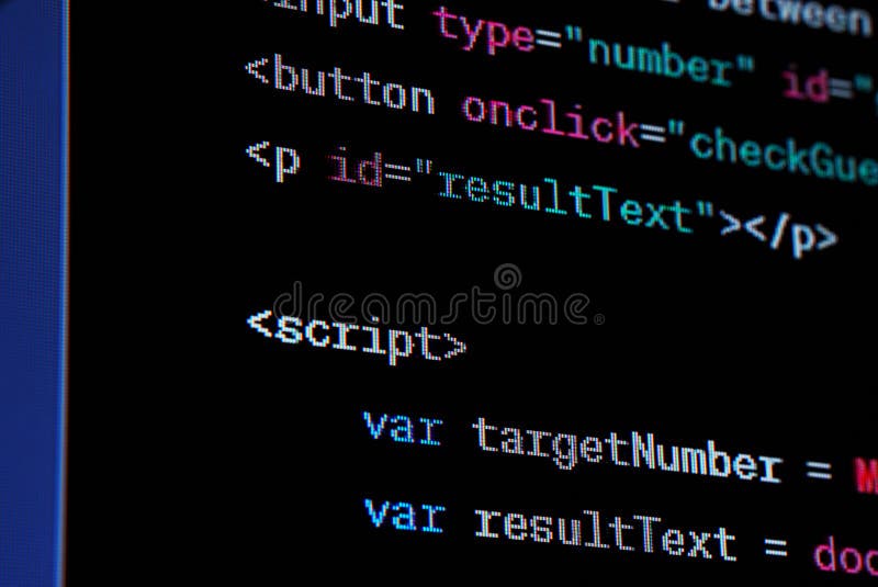 Java脚本源代码 免版税库存照片