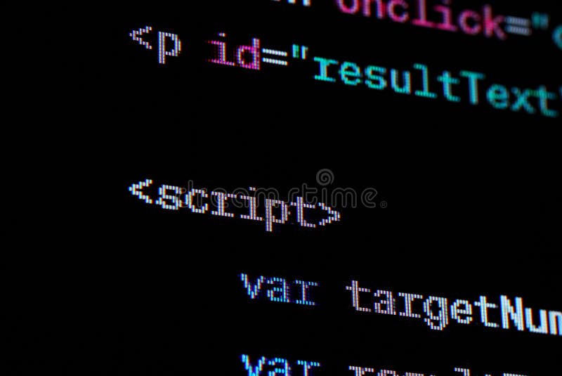 Java脚本源代码 免版税库存照片