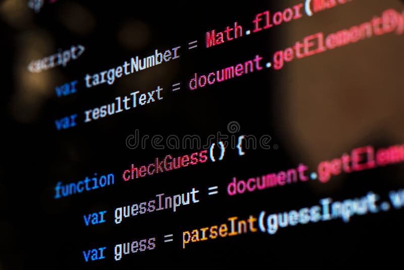 Java脚本源代码 免版税库存照片