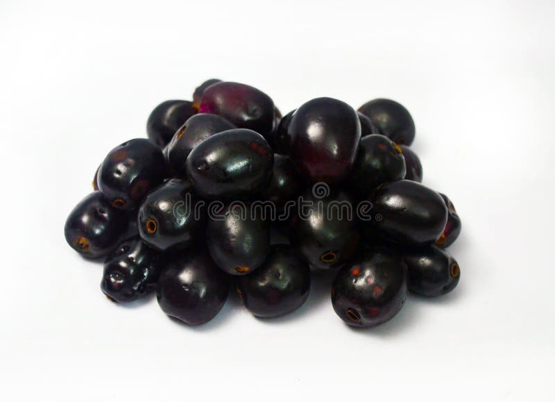 Java Plum On White Background stock photo