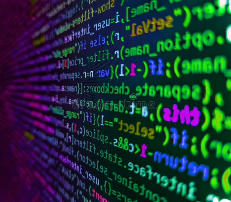 Javascript Code in Bracket Software. Python Programming Developer Code ...