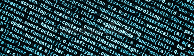 JavaScript code in text editor. Coding cyberspace concept. Screen of web developing javascript code. Implementing SEO concepts for better SERP. HTML markup language closeup. Website design. Programming coding script java stock images, royalty-free photos and pictures