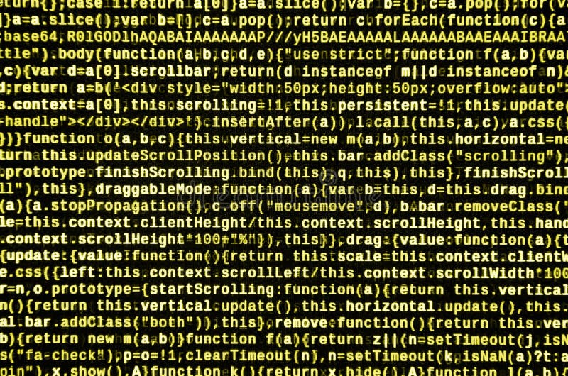 JavaScript code in text editor. Coding cyberspace concept. Screen of web developing javascript code. Implementing SEO concepts for better SERP. HTML markup language closeup. Website design. Programming coding script java stock images, royalty-free photos and pictures