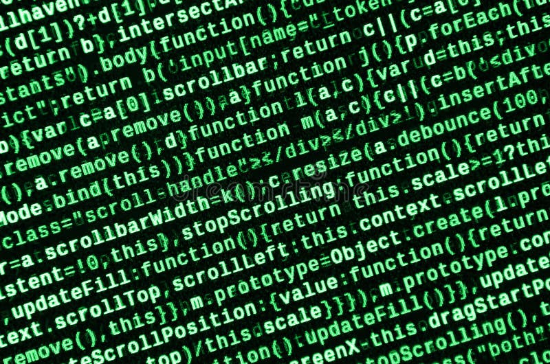 JavaScript code in text editor. Coding cyberspace concept. Screen of web developing javascript code. Implementing SEO concepts for better SERP. HTML markup language closeup. Website design. Programming coding script java stock images, royalty-free photos and pictures