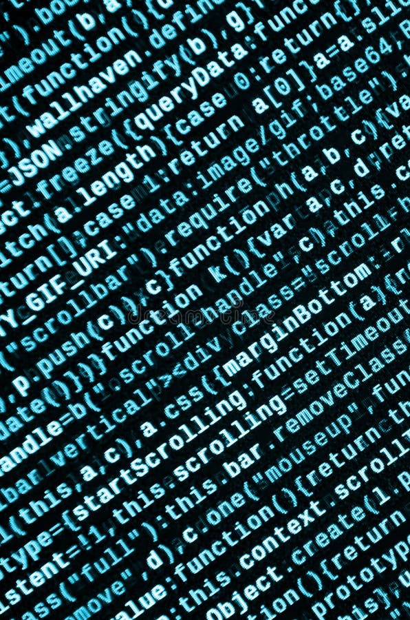 JavaScript code in text editor. Coding cyberspace concept. Screen of web developing javascript code. Implementing SEO concepts for better SERP. HTML markup language closeup. Website design. Programming coding script java stock images, royalty-free photos and pictures