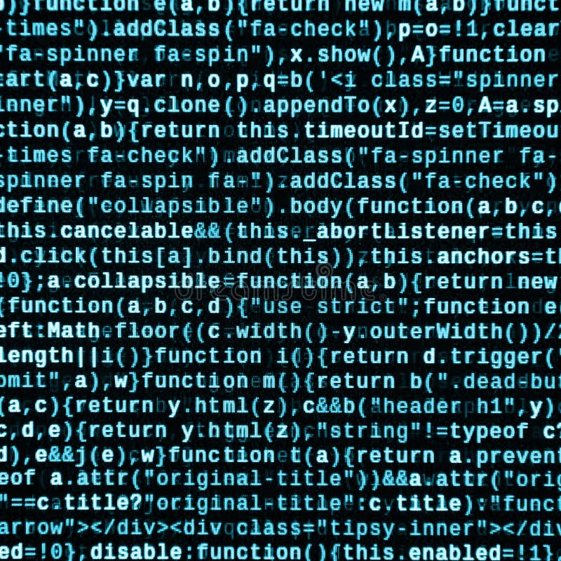 JavaScript code in text editor. Coding cyberspace concept. Screen of web developing javascript code. Implementing SEO concepts for better SERP. HTML markup language closeup. Website design. Programming coding script java stock images, royalty-free photos and pictures