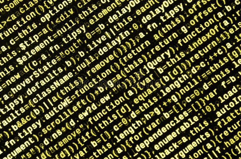 JavaScript code in text editor. Coding cyberspace concept. Screen of web developing javascript code. Implementing SEO concepts for better SERP. HTML markup language closeup. Website design. Programming coding script java stock images, royalty-free photos and pictures