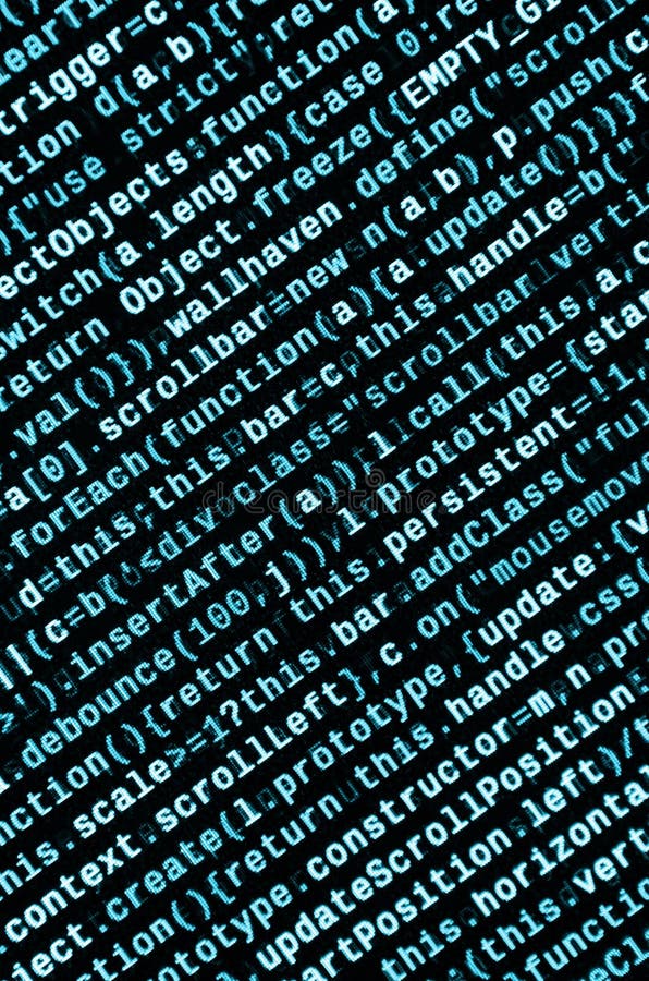 JavaScript code in text editor. Coding cyberspace concept. Screen of web developing javascript code. Implementing SEO concepts for better SERP. HTML markup language closeup. Website design. Programming coding script java stock images, royalty-free photos and pictures