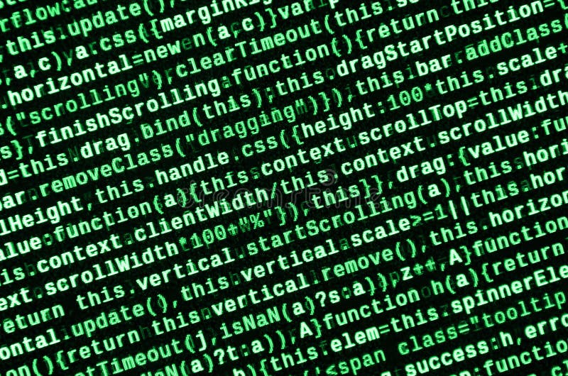 JavaScript code in text editor. Coding cyberspace concept. Screen of web developing javascript code. Implementing SEO concepts for better SERP. HTML markup language closeup. Website design. Programming coding script java stock images, royalty-free photos and pictures