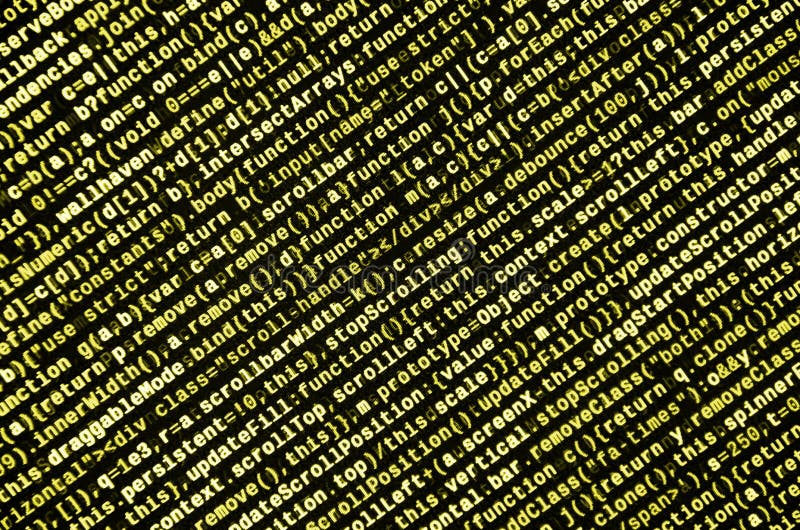 JavaScript code in text editor. Coding cyberspace concept. Screen of web developing javascript code. Implementing SEO concepts for better SERP. HTML markup language closeup. Website design. Programming coding script java stock images, royalty-free photos and pictures