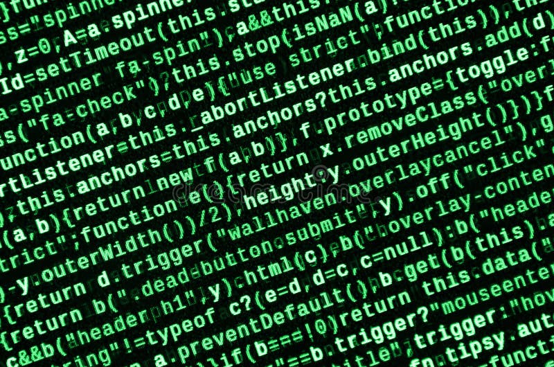 JavaScript code in text editor. Coding cyberspace concept. Screen of web developing javascript code. Implementing SEO concepts for better SERP. HTML markup language closeup. Website design. Programming coding script java stock images, royalty-free photos and pictures