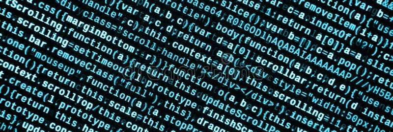 JavaScript code in text editor. Coding cyberspace concept. Screen of web developing javascript code. Implementing SEO concepts for better SERP. HTML markup language closeup. Website design. Programming coding script java stock images, royalty-free photos and pictures