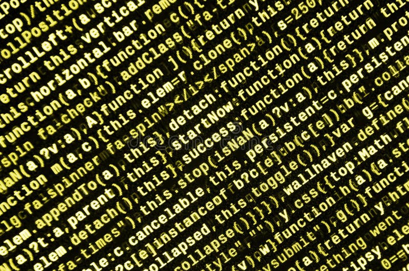 JavaScript code in text editor. Coding cyberspace concept. Screen of web developing javascript code. Implementing SEO concepts for better SERP. HTML markup language closeup. Website design. Programming coding script java stock images, royalty-free photos and pictures