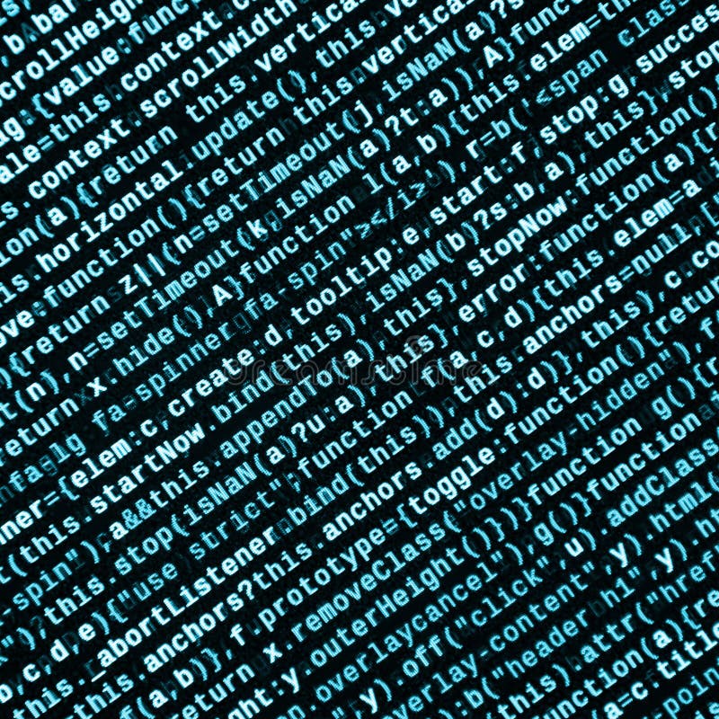 JavaScript code in text editor. Coding cyberspace concept. Screen of web developing javascript code. Implementing SEO concepts for better SERP. HTML markup language closeup. Website design. Programming coding script java stock images, royalty-free photos and pictures